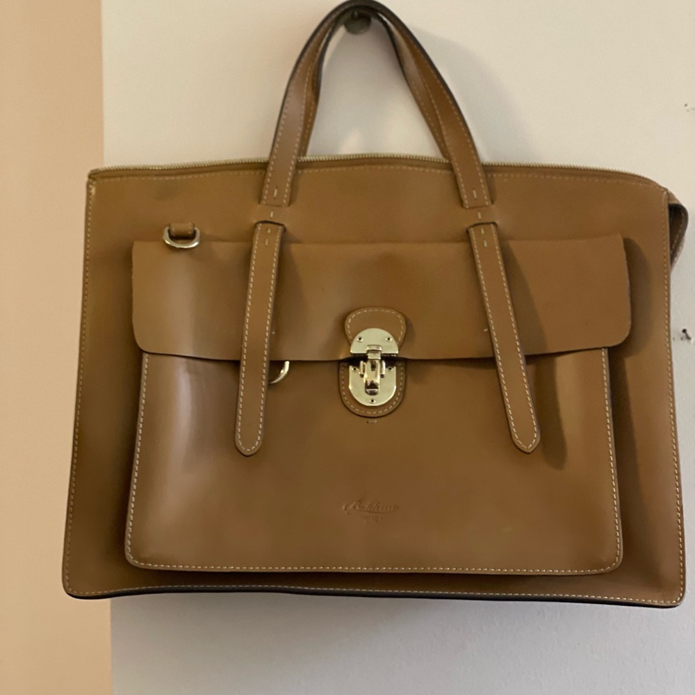 Boldrini Selleria Brown Leather Satchel Classic Elegance - Picture 2 of 10